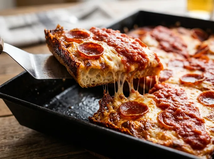 Bordo di formaggio croccante sollevato con la spatola