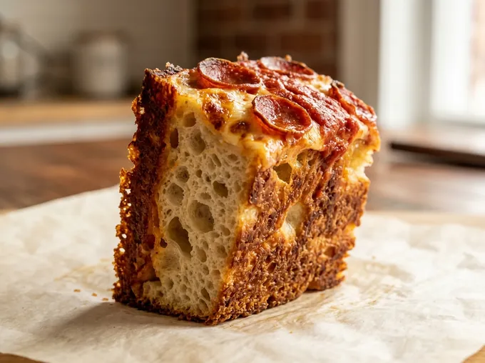 Trancio quadrato di pizza Detroit
